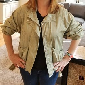 Free People green jacket L